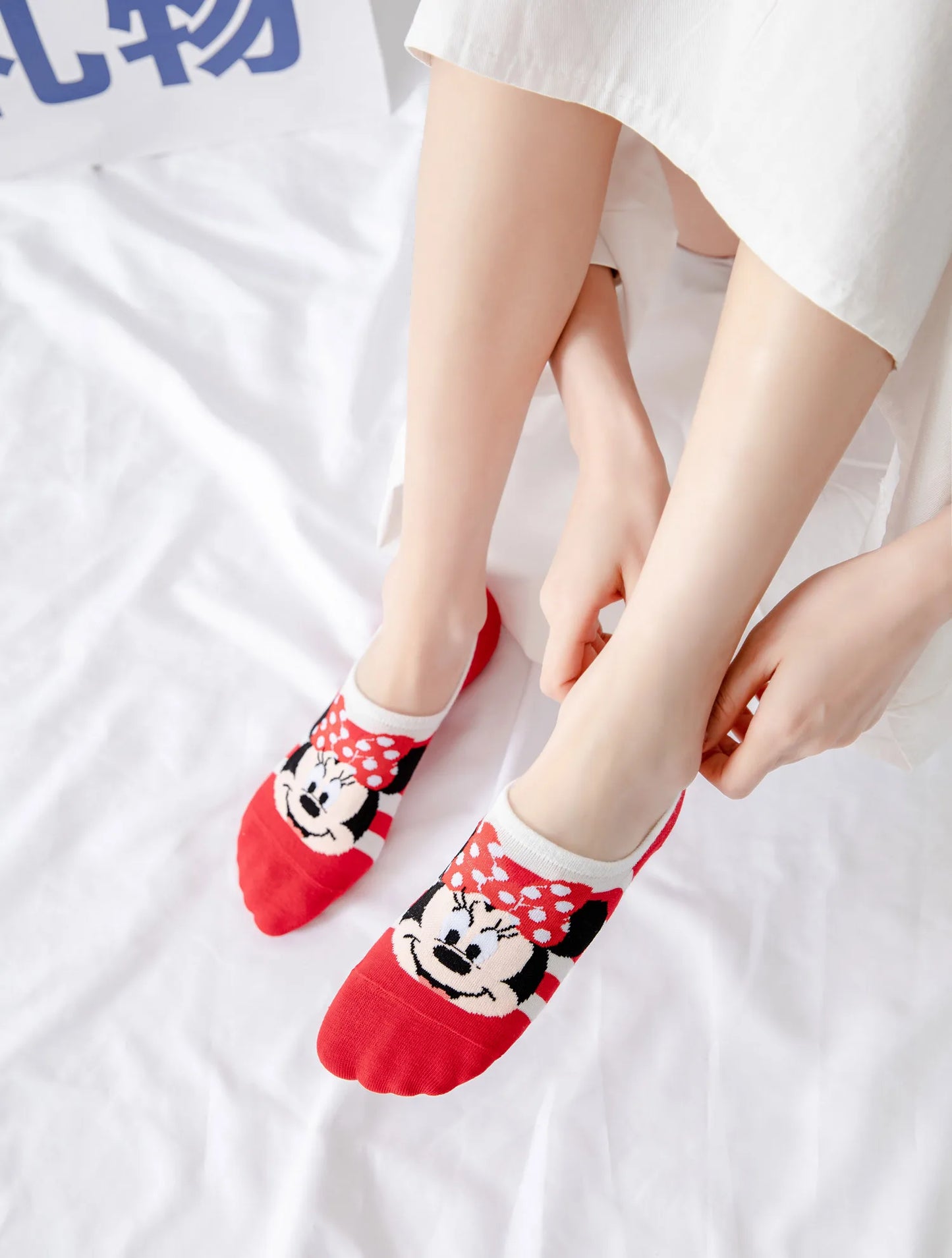 Miniso Disney Summer Casual Cute Women's Socks - 5 Pairs