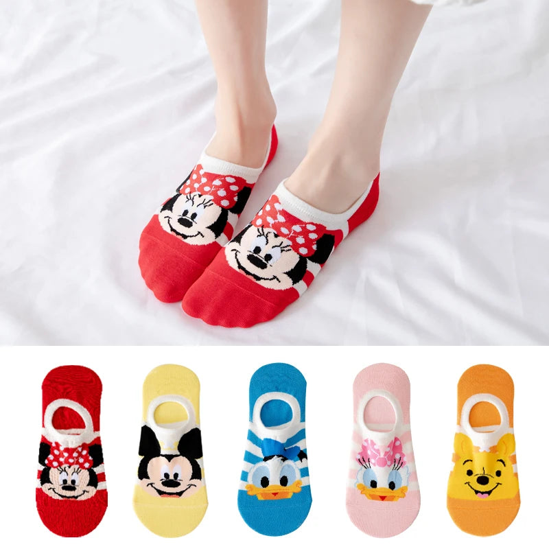 Miniso Disney Summer Casual Cute Women's Socks - 5 Pairs