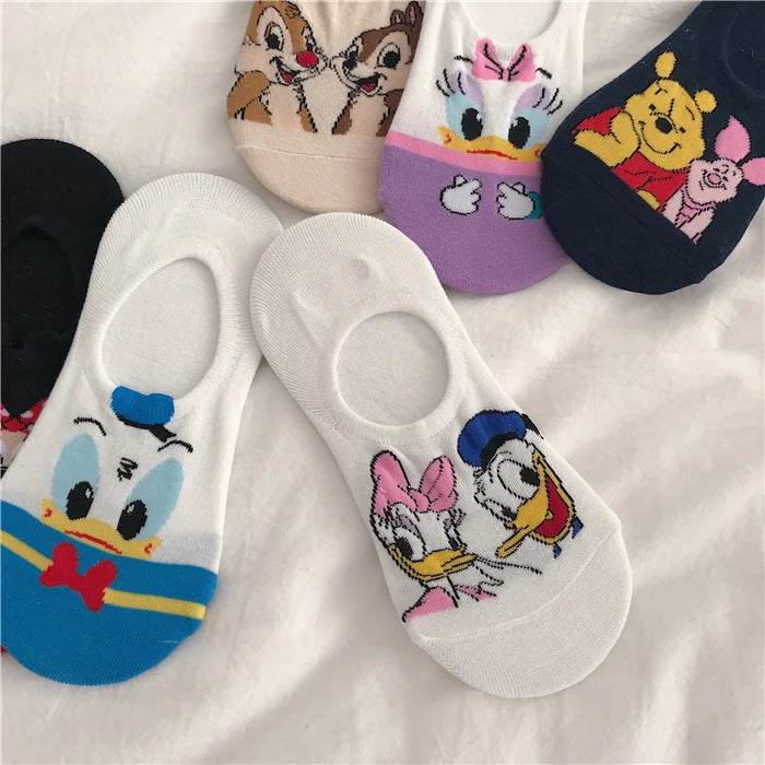 Miniso Disney Summer Casual Cute Women's Socks - 5 Pairs