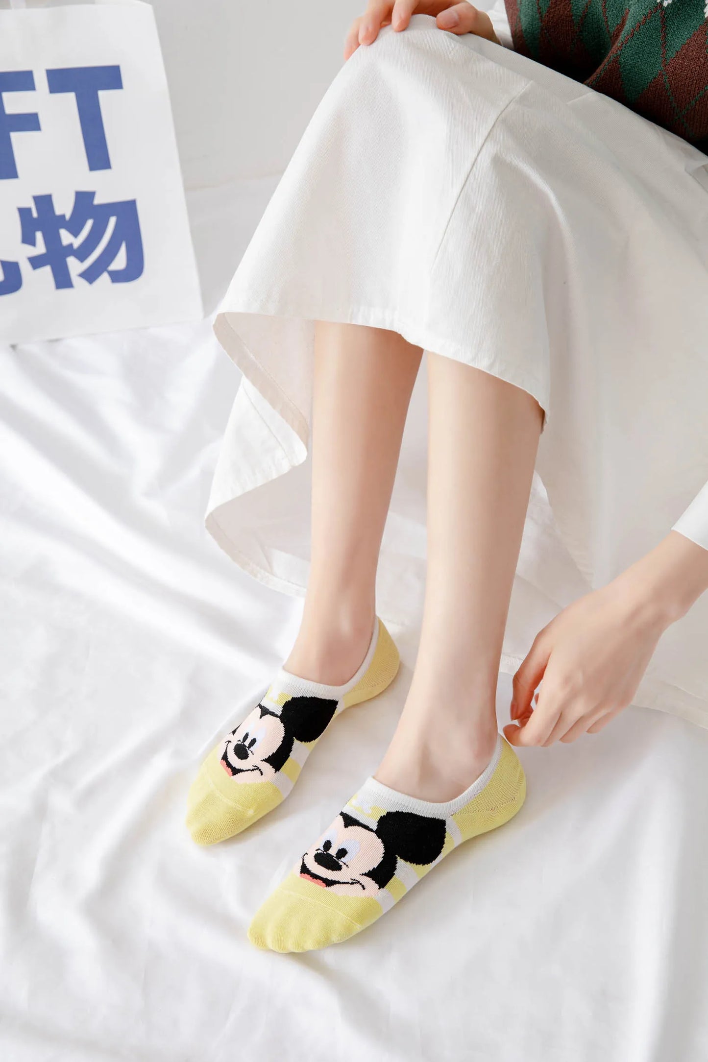 Miniso Disney Summer Casual Cute Women's Socks - 5 Pairs