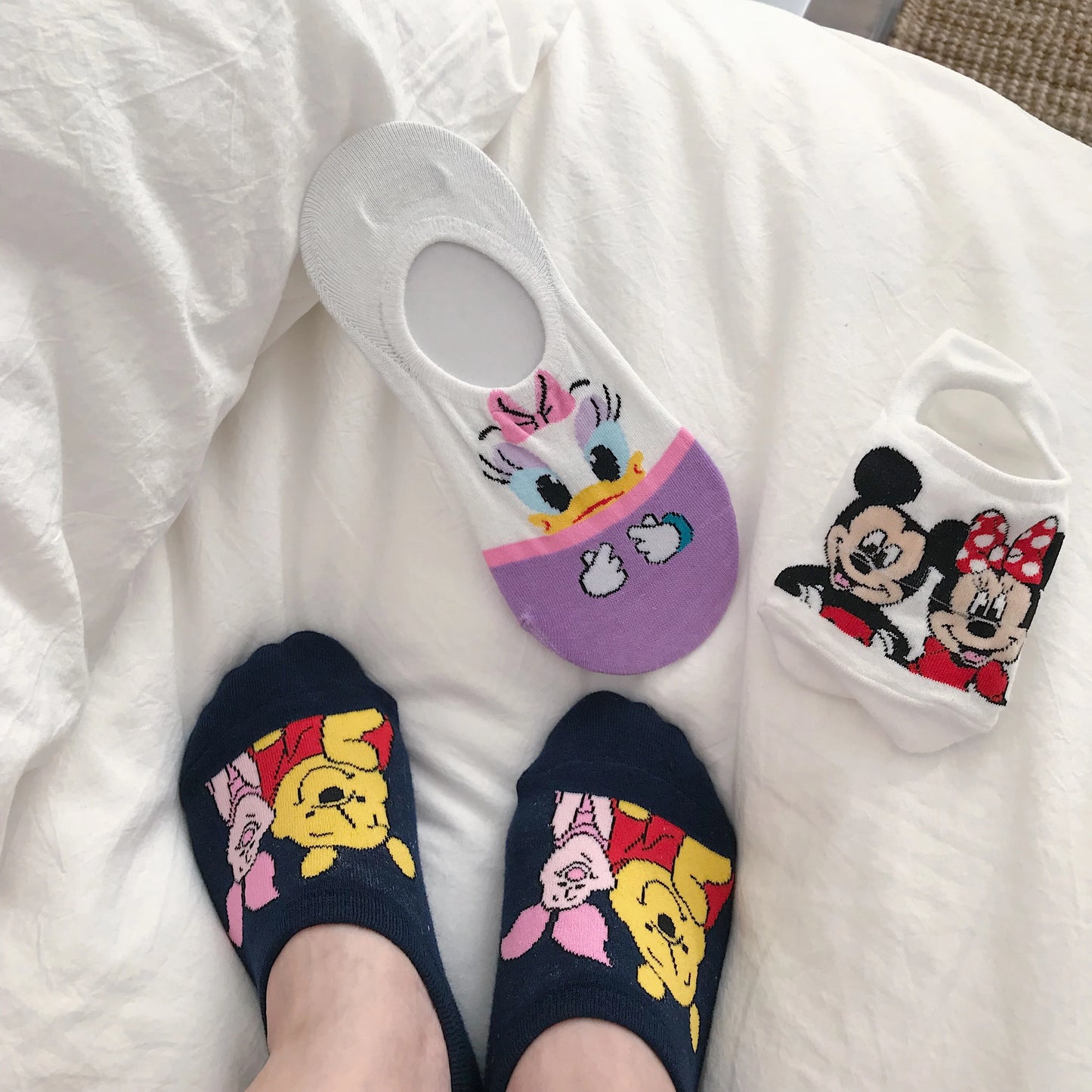 Miniso Disney Summer Casual Cute Women's Socks - 5 Pairs