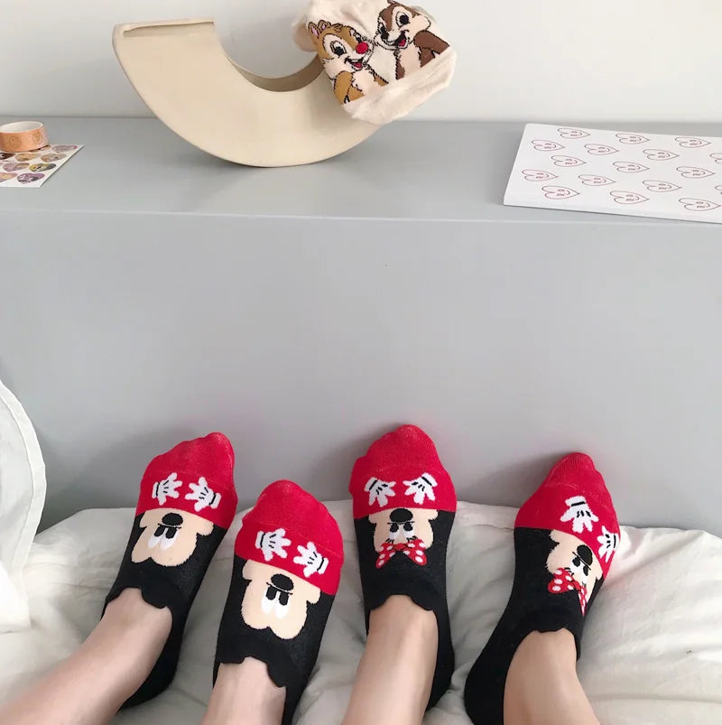 Miniso Disney Summer Casual Cute Women's Socks - 5 Pairs