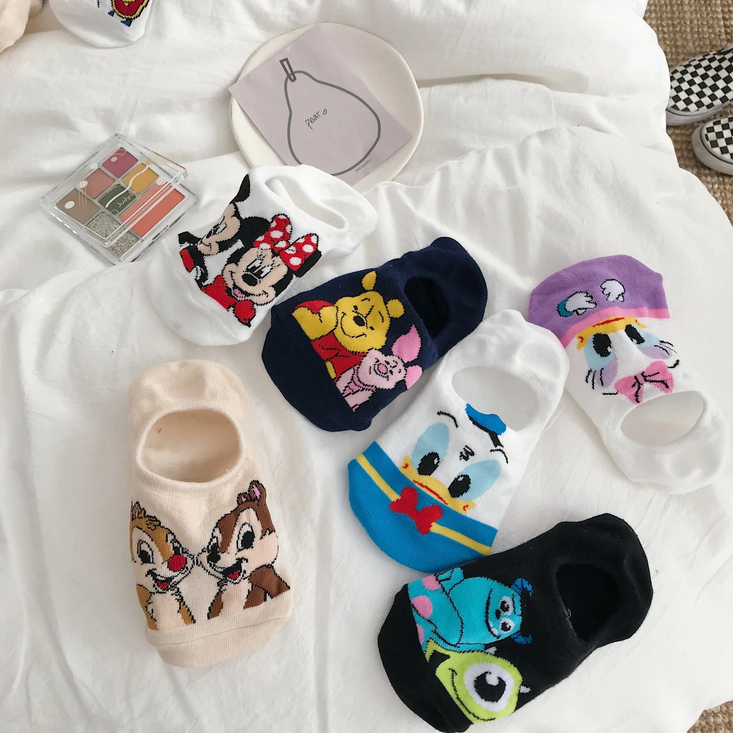 Miniso Disney Summer Casual Cute Women's Socks - 5 Pairs