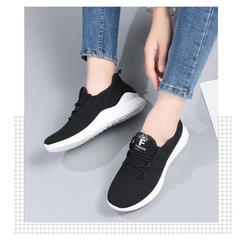 Experience Breathable Comfort with Every Step: Women's Fashionable Platform Sneakers