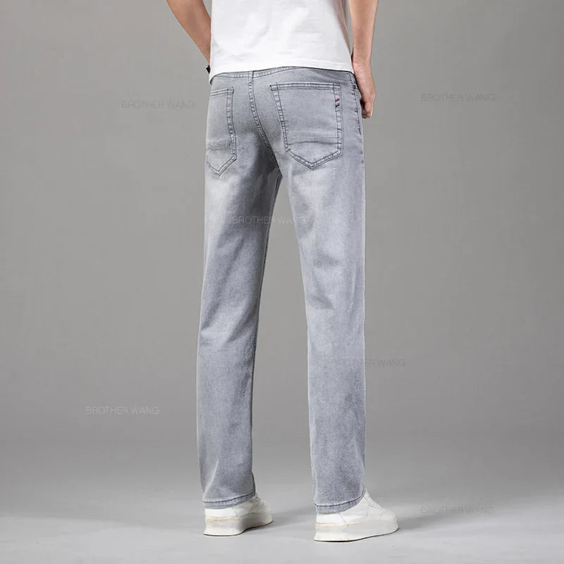 Premium Men's Summer Jeans | Lightweight Straight-Leg Denim