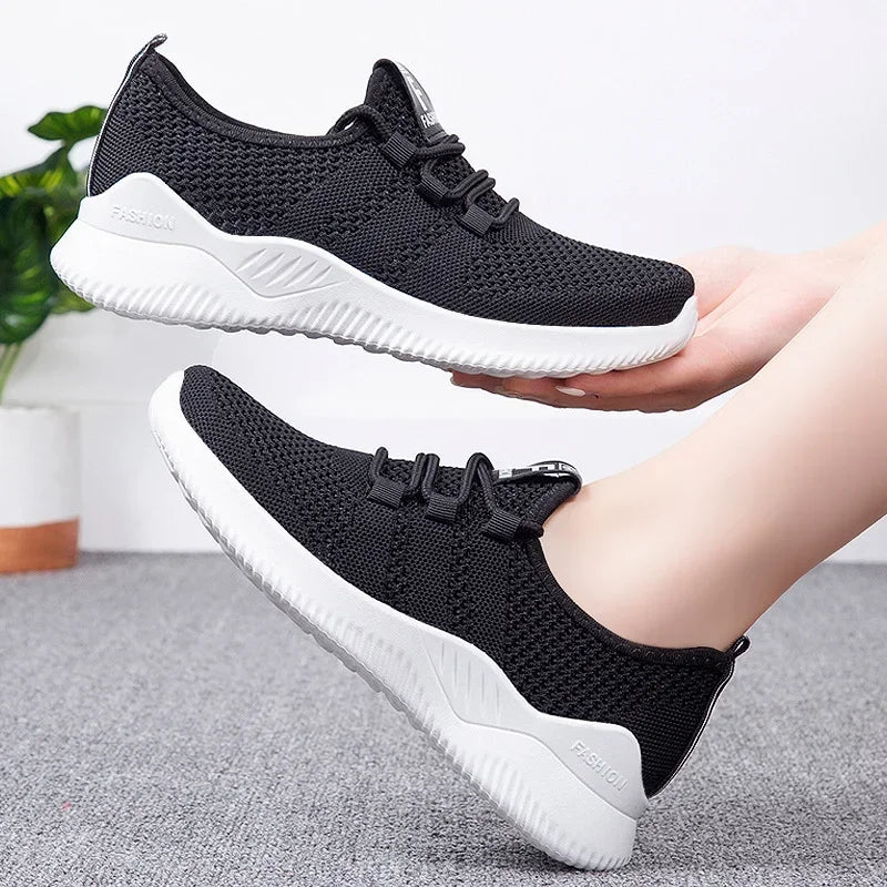 Experience Breathable Comfort with Every Step: Women's Fashionable Platform Sneakers