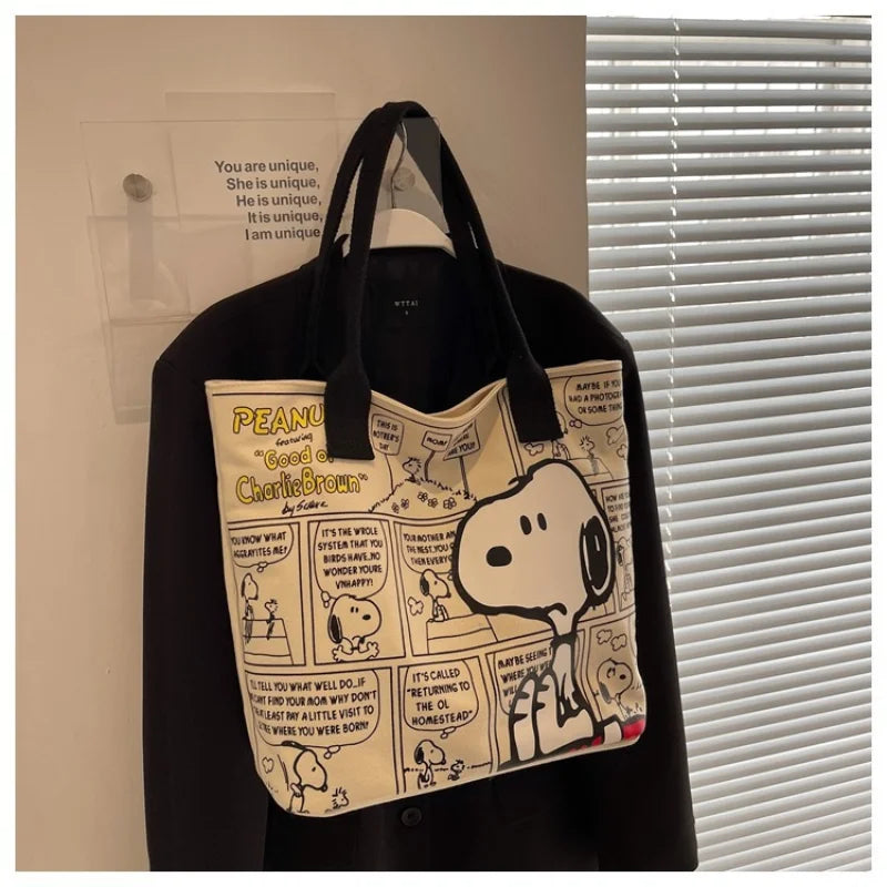 Sanrio Snoopy Tote Bag: Spacious, Stylish, & Perfect for Anime Fans | Versatile Gift for Her