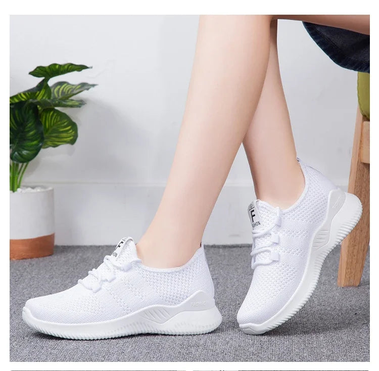 Experience Breathable Comfort with Every Step: Women's Fashionable Platform Sneakers