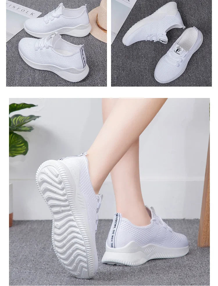 Experience Breathable Comfort with Every Step: Women's Fashionable Platform Sneakers