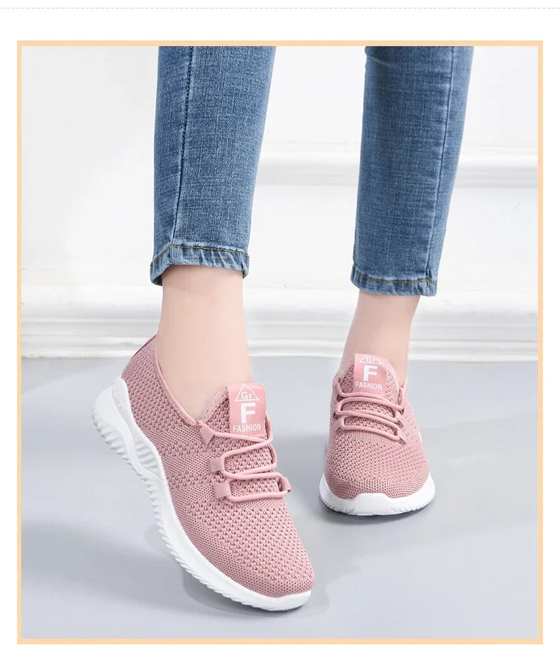 Experience Breathable Comfort with Every Step: Women's Fashionable Platform Sneakers