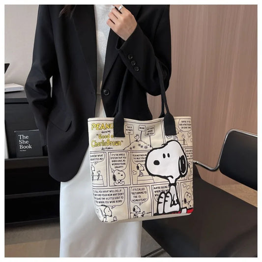 Sanrio Snoopy Tote Bag: Spacious, Stylish, & Perfect for Anime Fans | Versatile Gift for Her