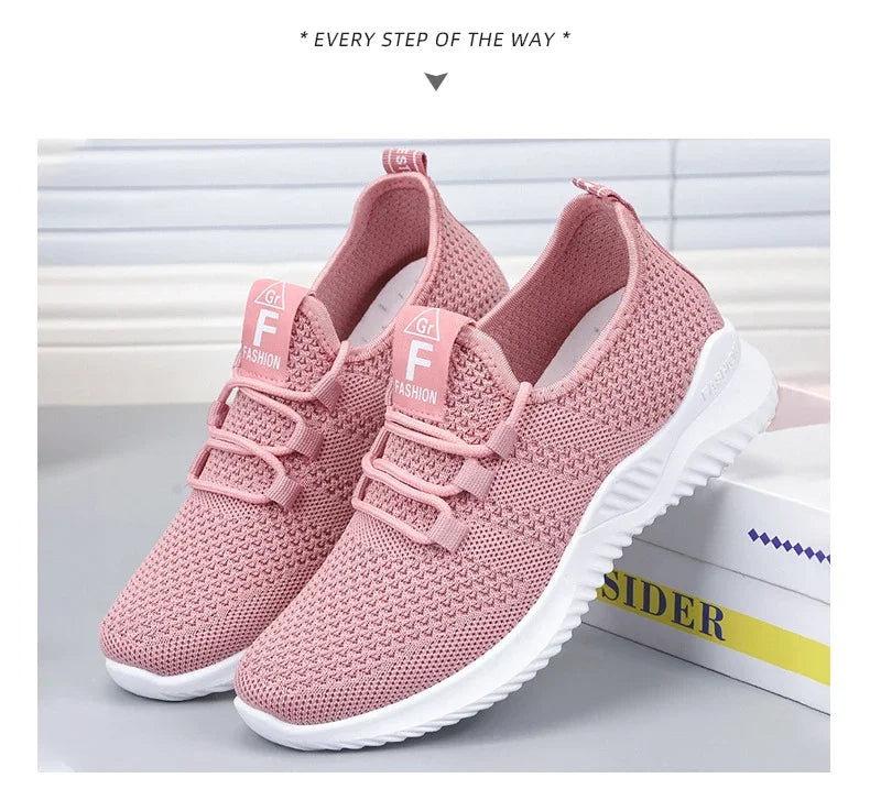 Experience Breathable Comfort with Every Step: Women's Fashionable Platform Sneakers