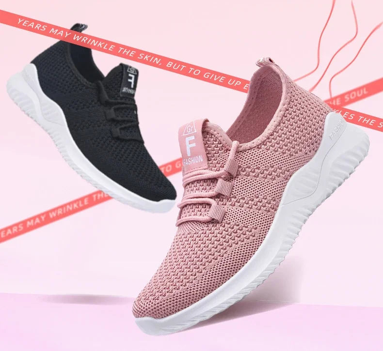 Experience Breathable Comfort with Every Step: Women's Fashionable Platform Sneakers